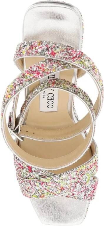 Jimmy Choo Gaia sandalen met plateauzool Zilver - Foto 2