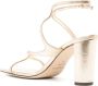 Jimmy Choo Gouden Metallic Kruis Sandalen Beige Dames - Thumbnail 7