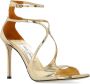 Jimmy Choo Metallic Leren Sandalen met Gevormde Bandjes Yellow Dames - Thumbnail 4