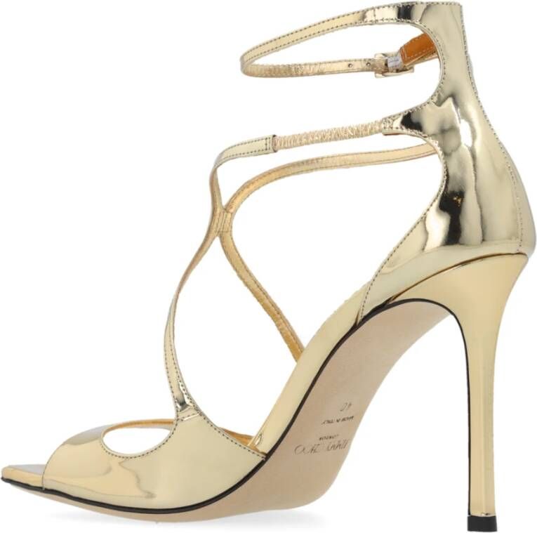 Jimmy Choo Hoge hak sandalen 'Azia' Yellow Dames