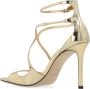 Jimmy Choo Metallic Leren Sandalen met Gevormde Bandjes Yellow Dames - Thumbnail 5