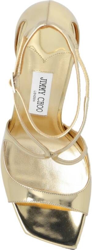 Jimmy Choo Hoge hak sandalen 'Azia' Yellow Dames