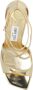 Jimmy Choo Metallic Leren Sandalen met Gevormde Bandjes Yellow Dames - Thumbnail 6