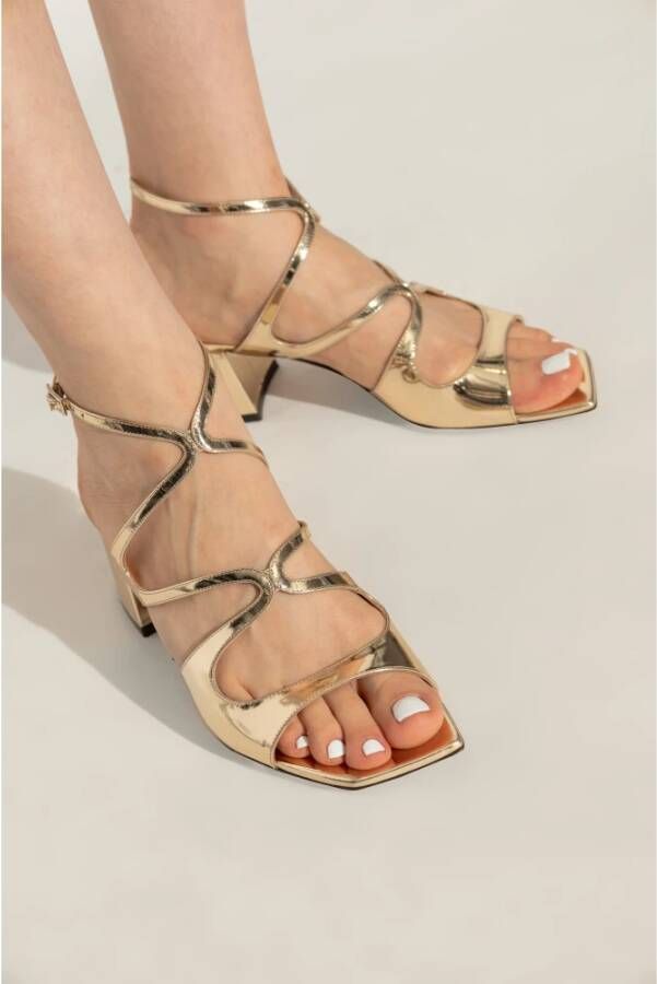 Jimmy Choo Hoge sandalen met hak 'Azilia' Yellow Dames