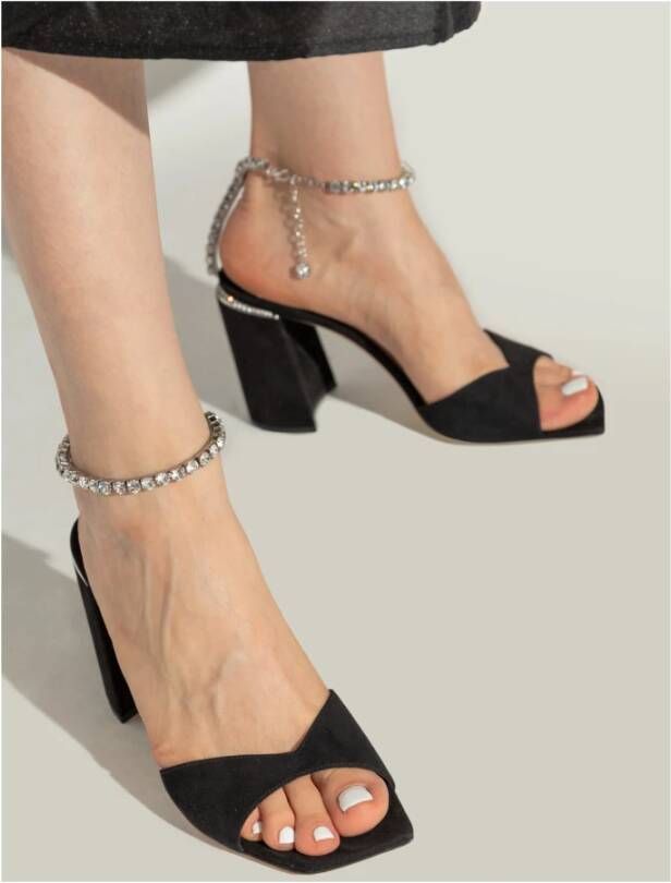 Jimmy Choo Hoge sandalen met hak 'Saeda' Black Dames