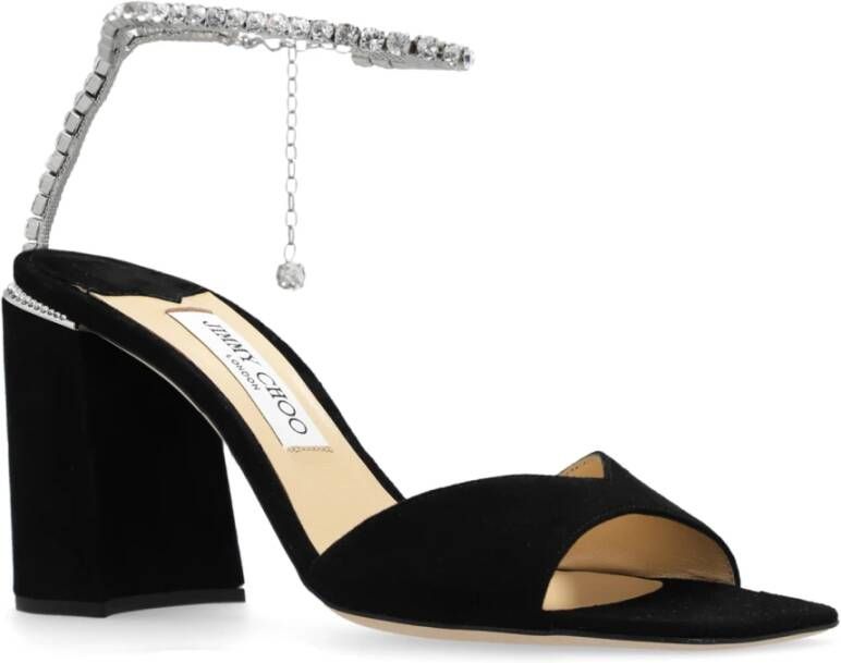 Jimmy Choo Hoge sandalen met hak 'Saeda' Black Dames