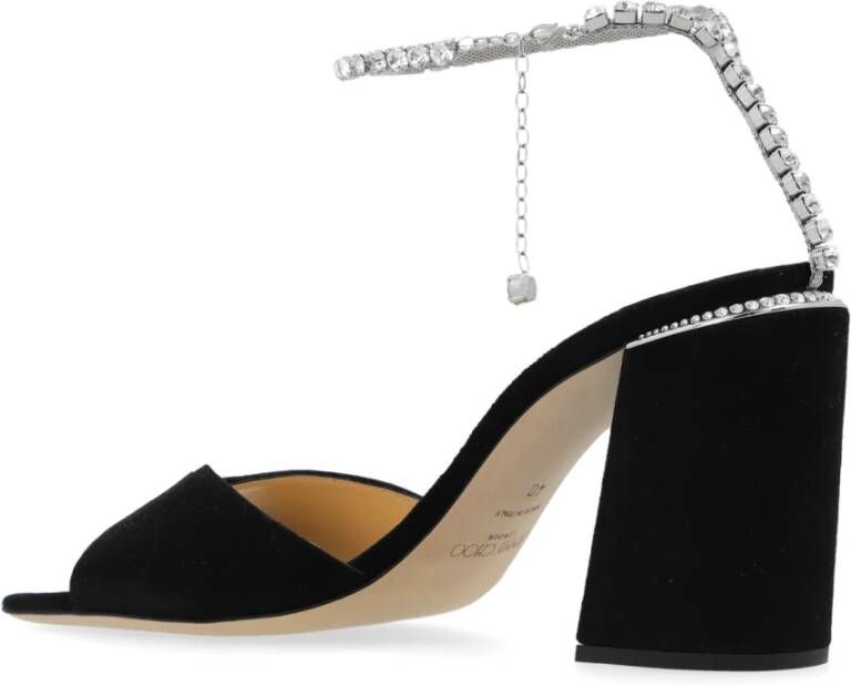 Jimmy Choo Hoge sandalen met hak 'Saeda' Black Dames