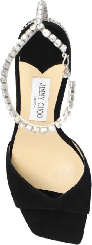 Jimmy Choo Hoge sandalen met hak 'Saeda' Black Dames