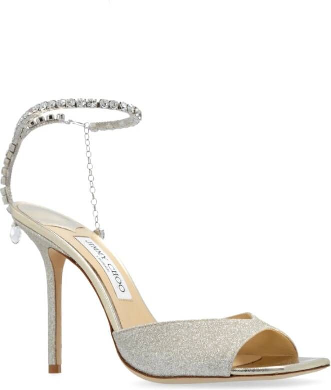 Jimmy Choo Hoge sandalen met hak Saeda Gray Dames