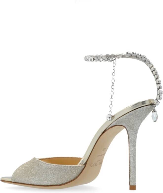 Jimmy Choo Hoge sandalen met hak Saeda Gray Dames