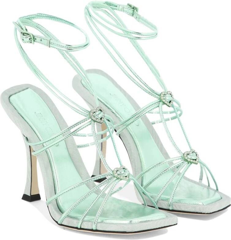 Jimmy Choo India Sandalen met Enkelband Gespsluiting Green Dames