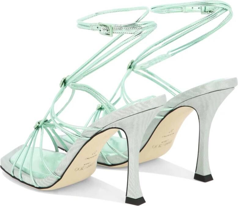 Jimmy Choo India Sandalen met Enkelband Gespsluiting Green Dames