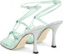 Jimmy Choo India Sandalen met Enkelband Gespsluiting Green Dames - Thumbnail 7