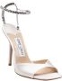 Jimmy Choo Kristal Ketting Ivoor Satijn Sandaal Gray Dames - Thumbnail 9