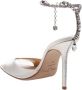 Jimmy Choo Kristal Ketting Ivoor Satijn Sandaal Gray Dames - Thumbnail 11