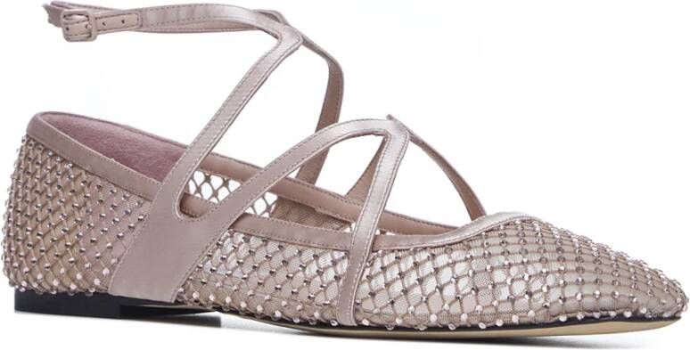 Jimmy Choo Kristalversierde Balletflats Pink Dames