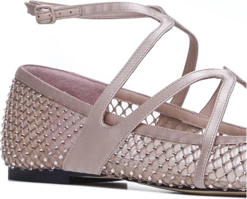 Jimmy Choo Kristalversierde Balletflats Pink Dames