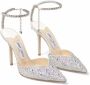 Jimmy Choo Kristalversierde enkelband stiletto's Gray Dames - Thumbnail 3