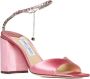 Jimmy Choo Kristalversierde Roze Sandalen Pink Dames - Thumbnail 2