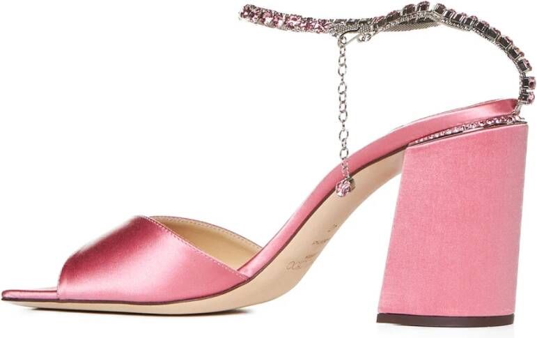 Jimmy Choo Kristalversierde Roze Sandalen Pink Dames