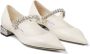 Jimmy Choo Kristalversierde witte platte schoenen White Dames - Thumbnail 2