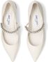 Jimmy Choo Kristalversierde witte platte schoenen White Dames - Thumbnail 3