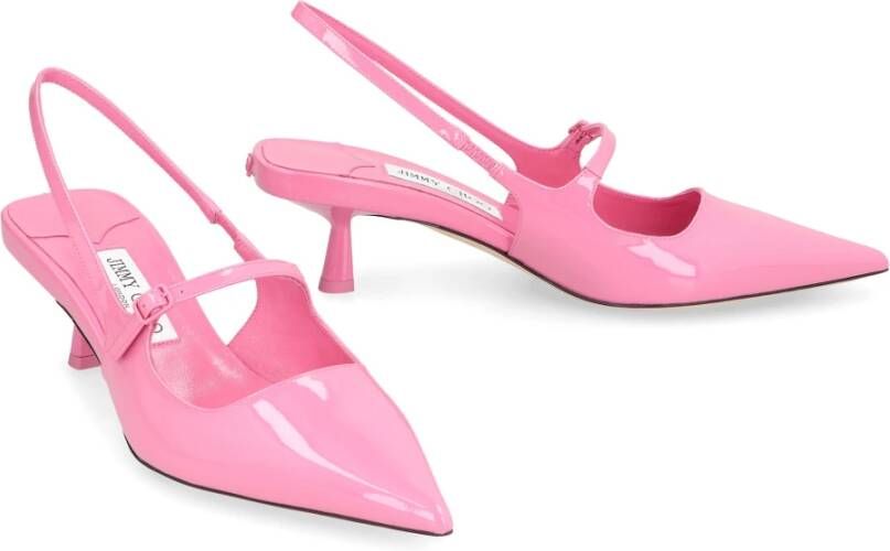 Jimmy Choo Lakleren Slingback Pumps Pink Dames