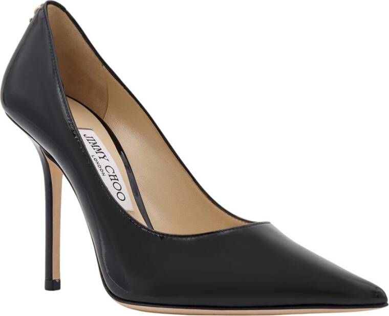 Jimmy Choo Lakleren Stiletto Hakken Black Dames