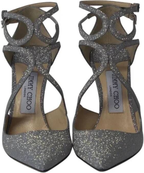 Jimmy Choo Leather heels Gray Dames