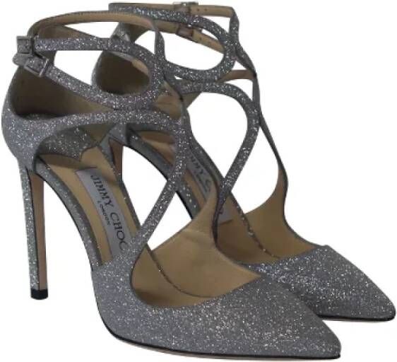 Jimmy Choo Leather heels Gray Dames