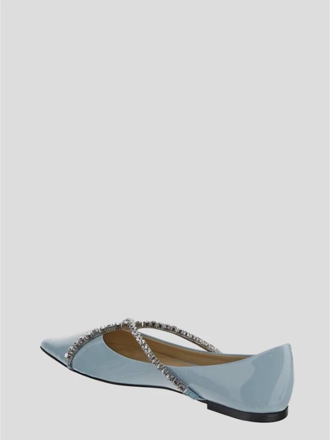 Jimmy Choo Leren Ballerina Schoenen Blue Dames