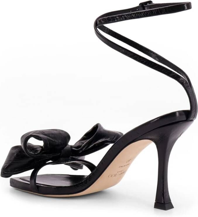 Jimmy Choo Leren Sandalen met Strikdetail Black Dames