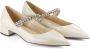 Jimmy Choo Leren Schoenen met Kristalversiering Beige Dames - Thumbnail 5