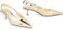 Jimmy Choo Leren Slingback Pumps Puntige Neus Yellow Dames - Thumbnail 2