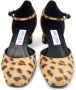 Jimmy Choo Luipaardprint Gesp-Sluiting Hak Sandalen Brown Dames - Thumbnail 4