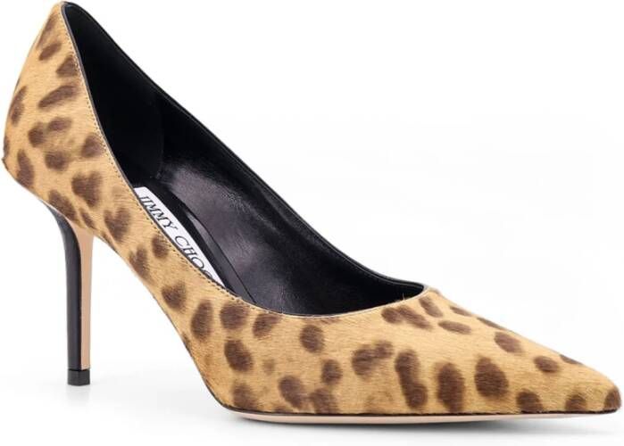 Jimmy Choo Luipaardprint Stiletto Hakken Yellow Dames