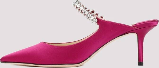 Jimmy Choo Luxe Roze & Paarse Satijnen Muiltjes Pink Dames