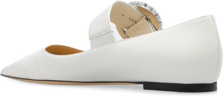 Jimmy Choo Melva ballerinas van leer White Dames