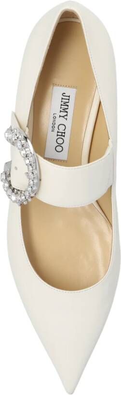 Jimmy Choo Melva ballerinas van leer White Dames