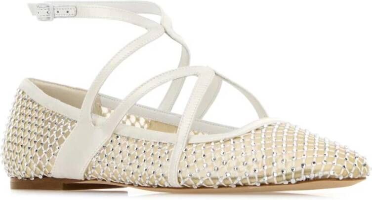 Jimmy Choo Mesh Astoria ballerina's met versieringen White Dames