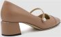 Jimmy Choo Mesh Panel Elisa Pumps met Blokhak Beige Dames - Thumbnail 2