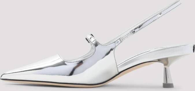 Jimmy Choo Metallic Pantoffels voor Vrouwen Gray Dames