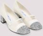 Jimmy Choo Glitter Two-Tone Leren Blokhak Schoenen White Dames - Thumbnail 3