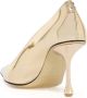 Jimmy Choo Metallic puntige neus pumps met Drop Heel Yellow Dames - Thumbnail 3