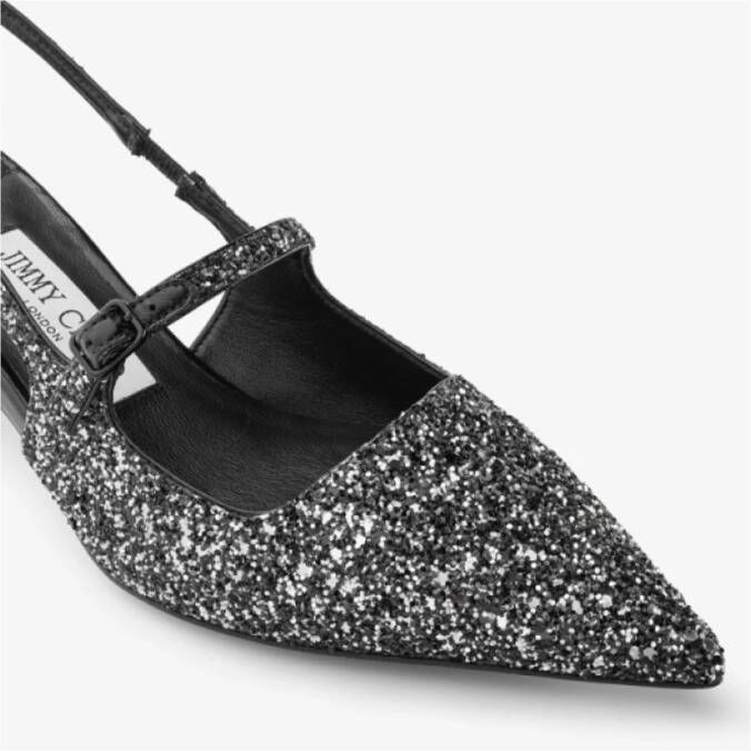 Jimmy Choo Moderne Didi Glitter Leren Pumps Gray Dames