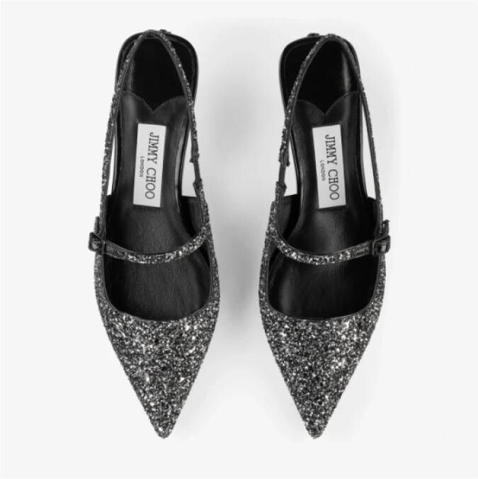 Jimmy Choo Moderne Didi Glitter Leren Pumps Gray Dames