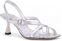 Jimmy Choo Monogram Leren Sandalen met Vierkante Neus Gray Dames - Thumbnail 2