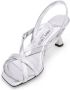 Jimmy Choo Monogram Leren Sandalen met Vierkante Neus Gray Dames - Thumbnail 4