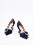 Jimmy Choo Navy Crystal Melva 70 Pumps Blue Dames - Thumbnail 2