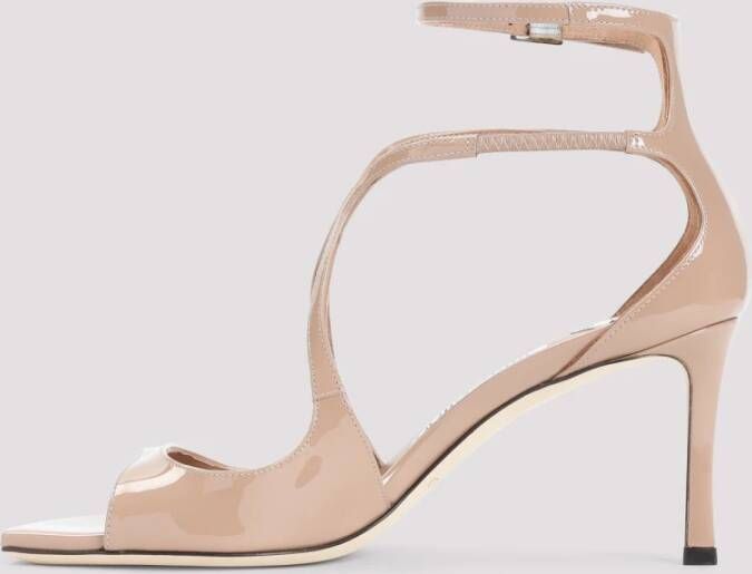 Jimmy Choo Nude & Neutrale Patentleren Sandalen Beige Dames